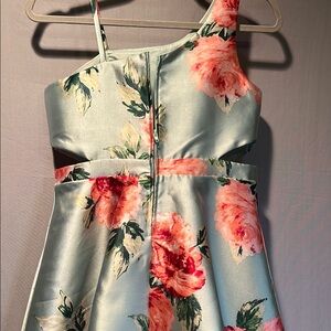 Floral Kids Dress in Light Blue